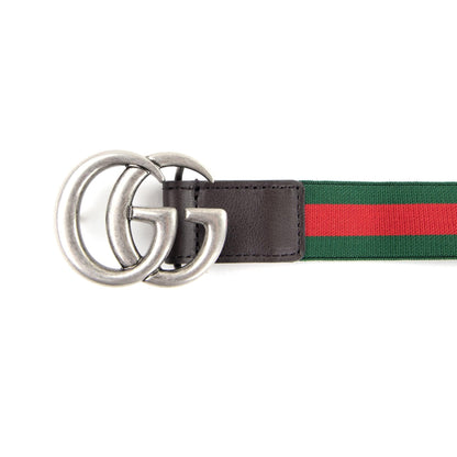 Gucci Junior GG Web Logo Belt Green/red