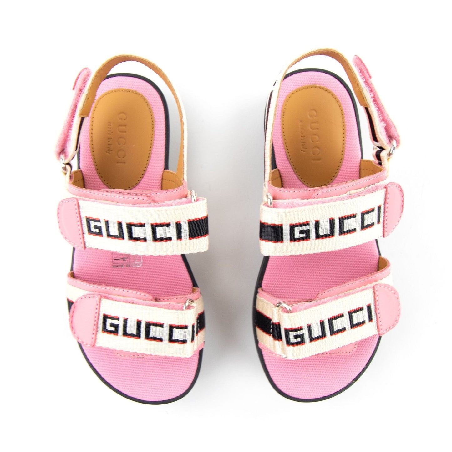 Gucci Junior Stripe Chunky Sandal Pink