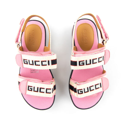 Gucci Junior Stripe Chunky Sandal Pink