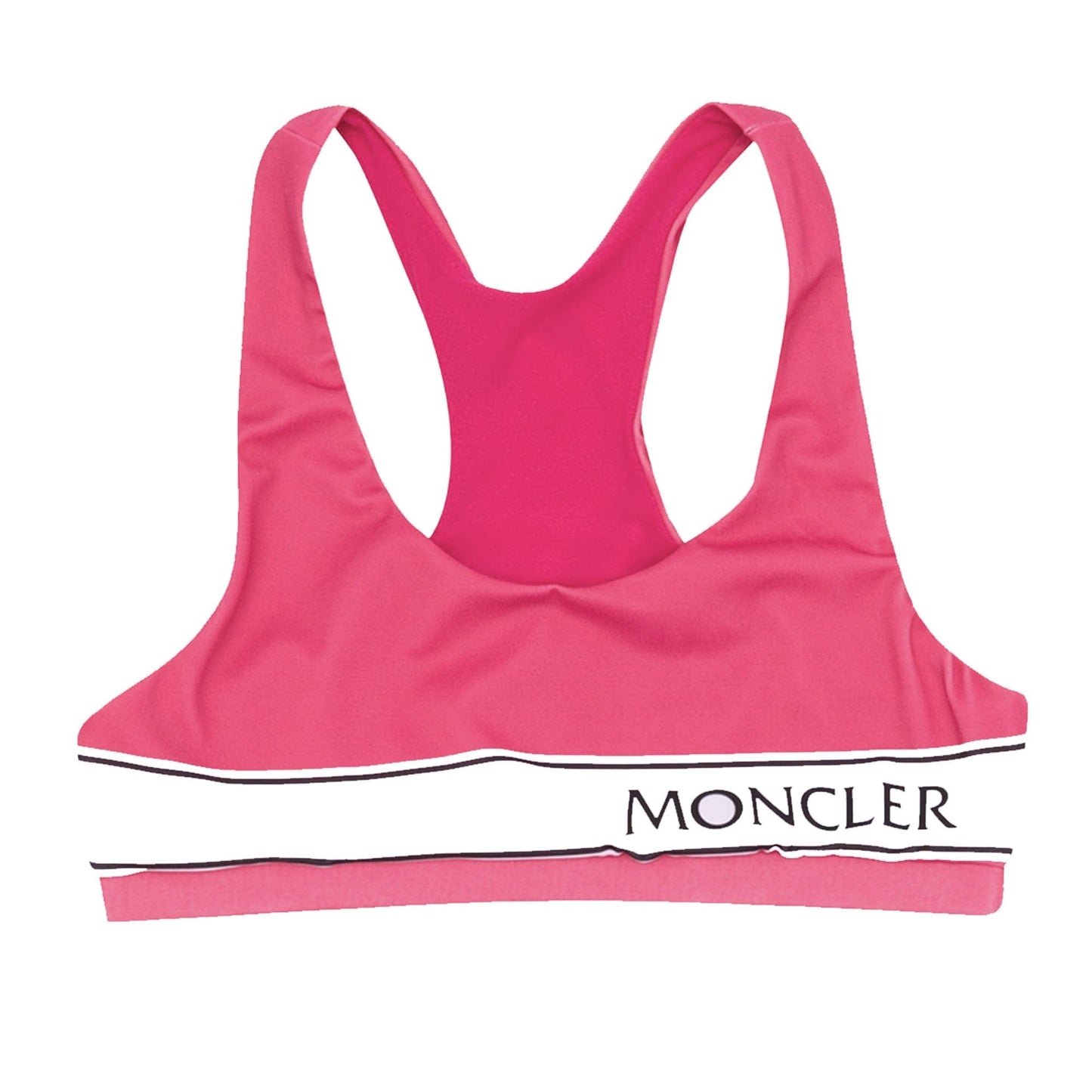 Moncler Junior Logo Band Bikini Swimsuit Pink
