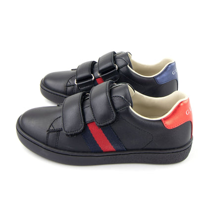 Gucci Junior Ace Leather Sneaker Black