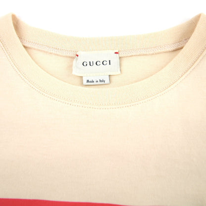 Gucci Junior Tiger Print Cotton T-shirt Cream