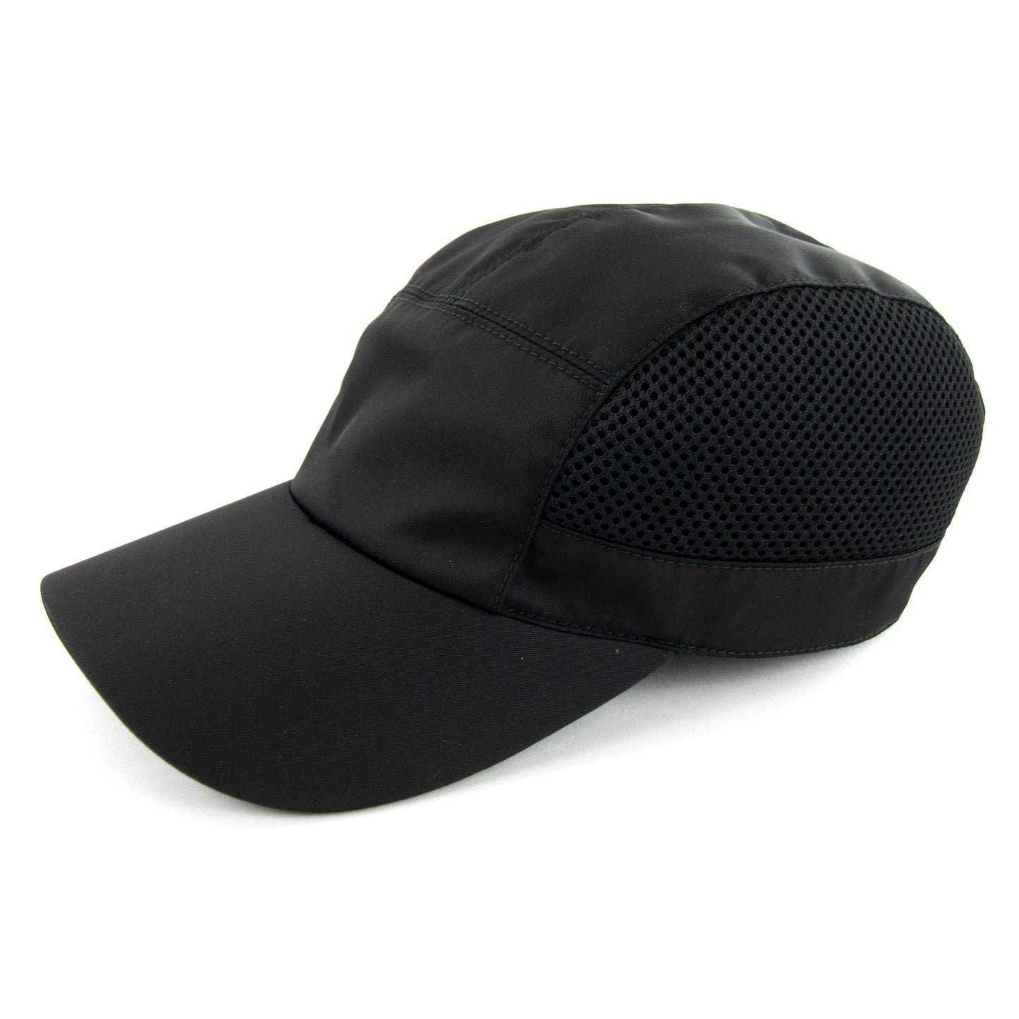 Prada Drawstring Nylon Baseball Cap Nero