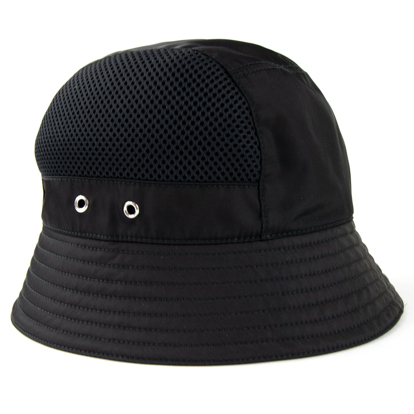 Prada Mesh Panel Bucket Hat Nero