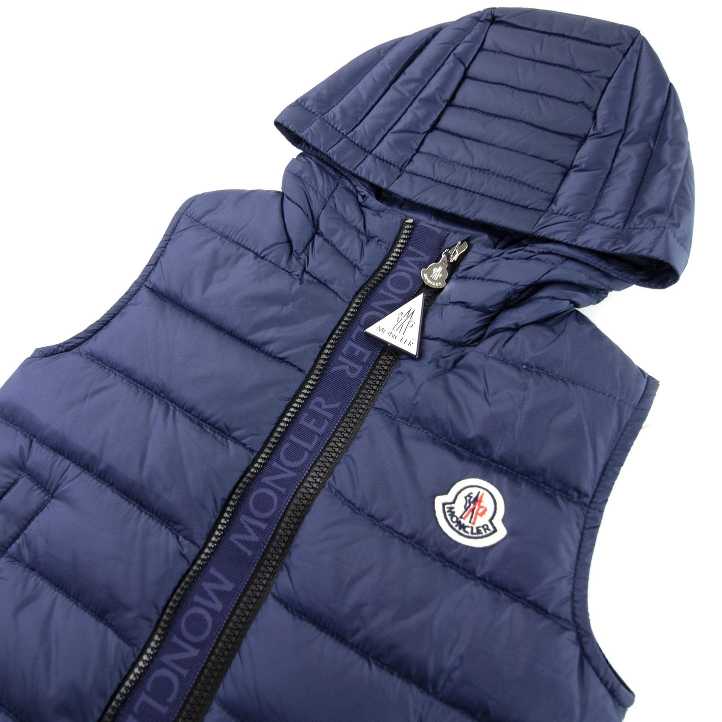 Moncler Junior Christie Hooded Gilet Navy Blue
