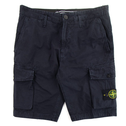 Stone Island L07WA 'OLD' Dye Treatment Bermuda Shorts Navy V0120