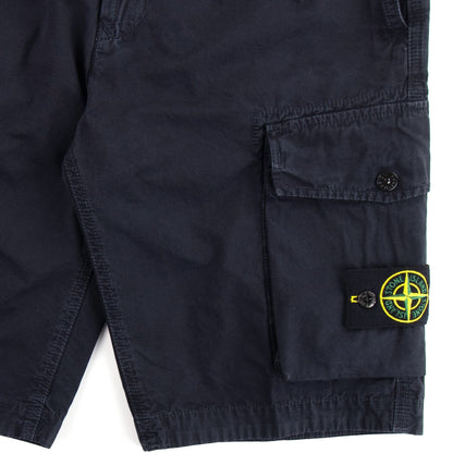 Stone Island L07WA 'OLD' Dye Treatment Bermuda Shorts Navy V0120