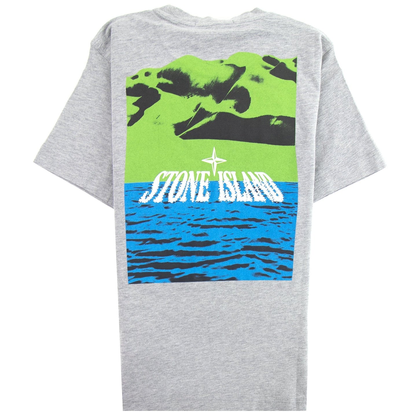 Stone Island Junior 21054 Digital Landscape T-shirt Grey V0M64