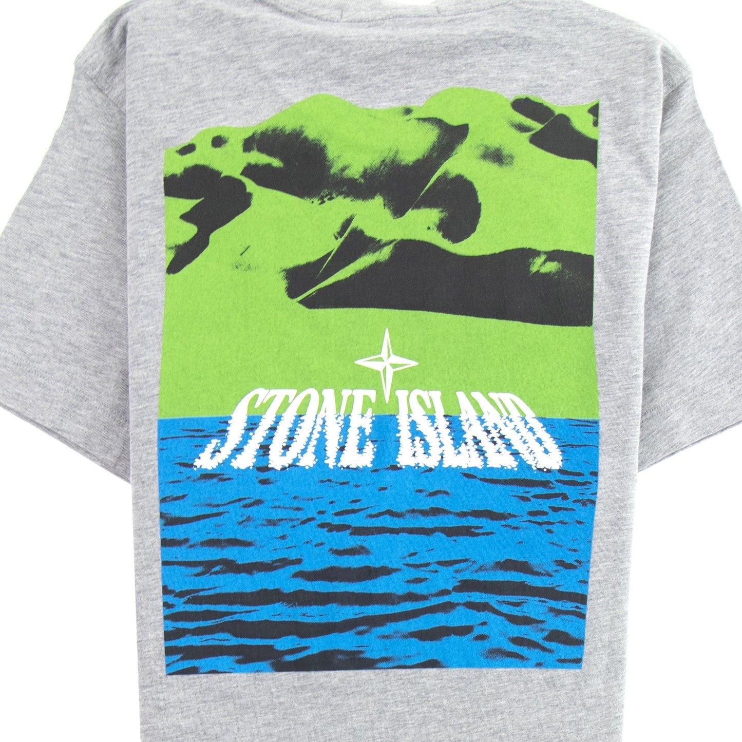 Stone Island Junior 21054 Digital Landscape T-shirt Grey V0M64