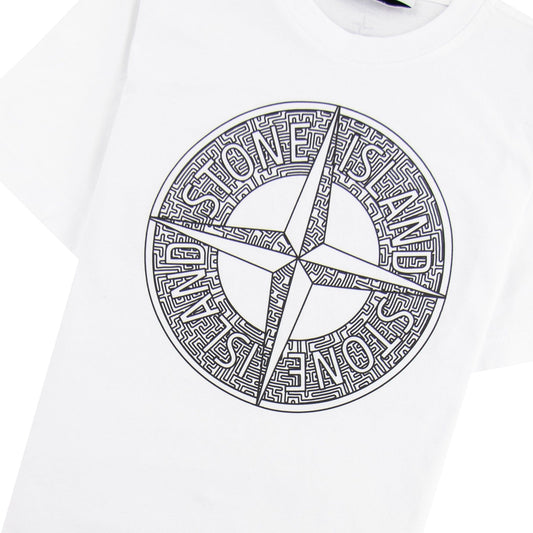 Stone Island Junior 21059 Maze T-shirt White V0001