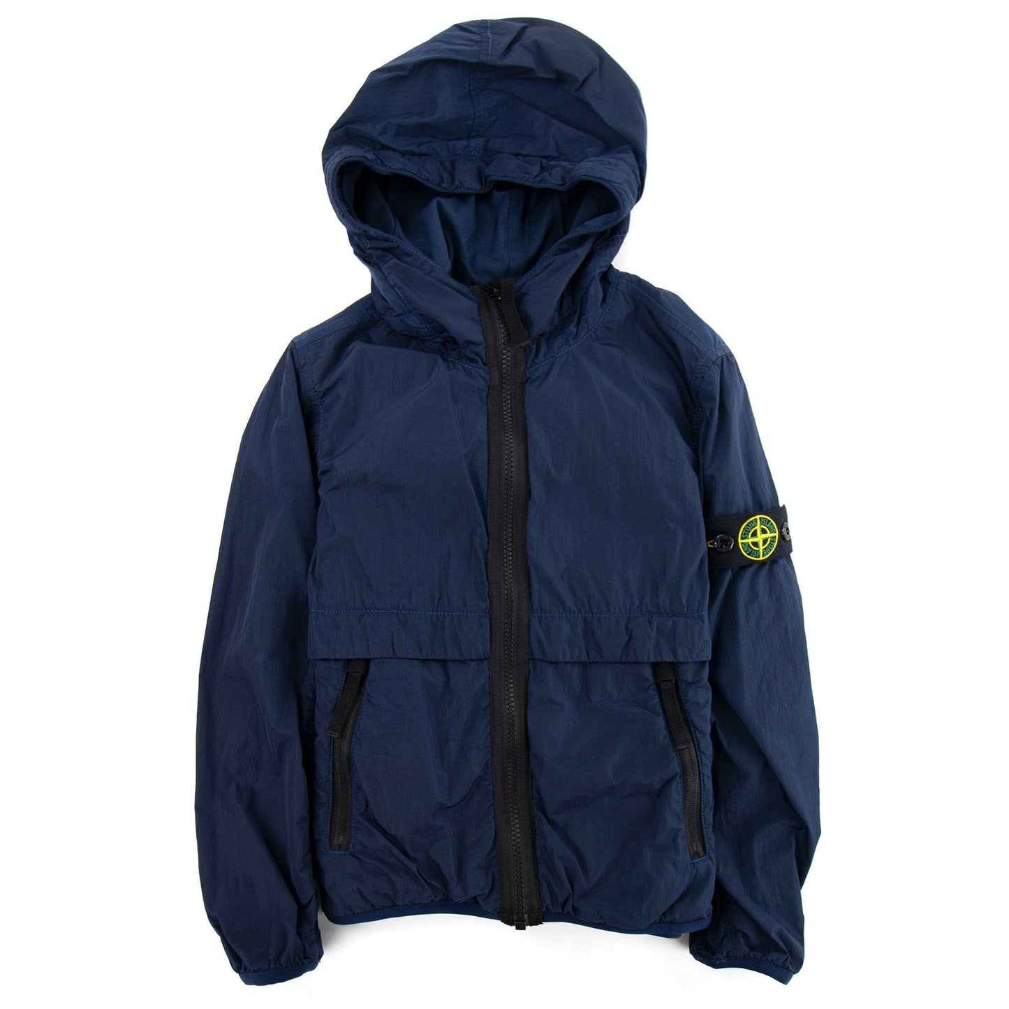 Stone Island Junior 40132 Nylon Metal Zip Hooded Jacket Navy V0028