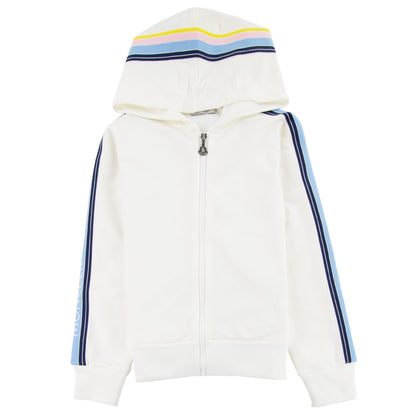 Moncler Junior Contrasting Side Bands Tracksuits Ivory