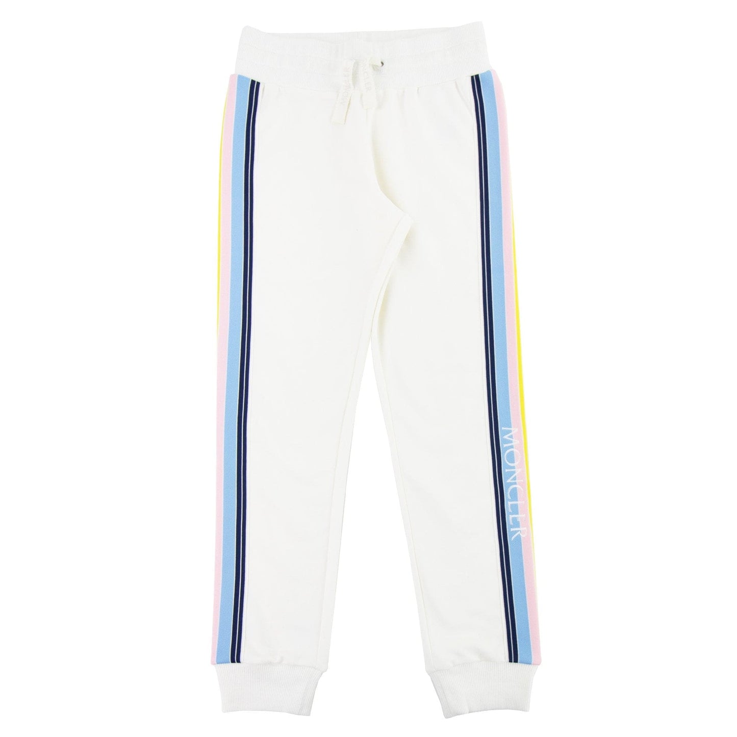 Moncler Junior Contrasting Side Bands Tracksuits Ivory