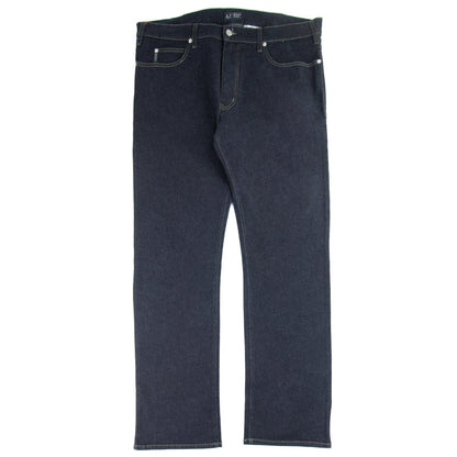 Armani Jeans J31 Yellow Stitch Regular Fit Jeans Denim Nero