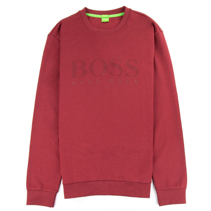 Hugo Boss Salbo Crew Neck Sweatshirt Burgundy