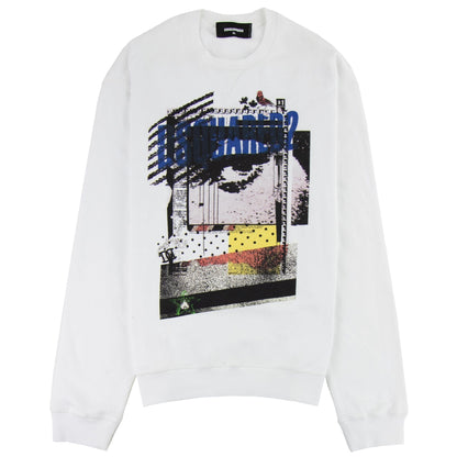 Dsquared2 Graphic Longsleeve Sweatshirt White