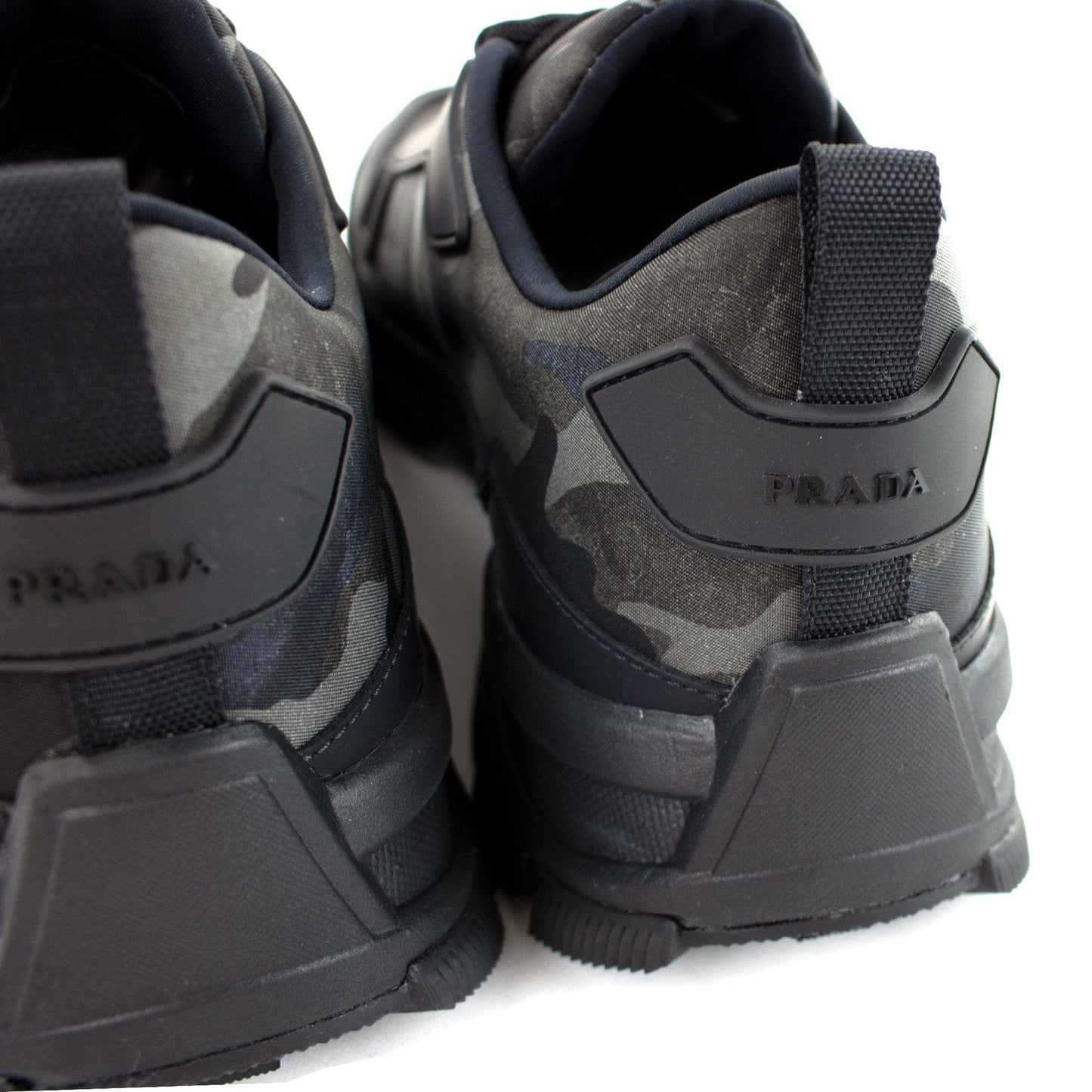 Prada Nylon Camo Trainers Black