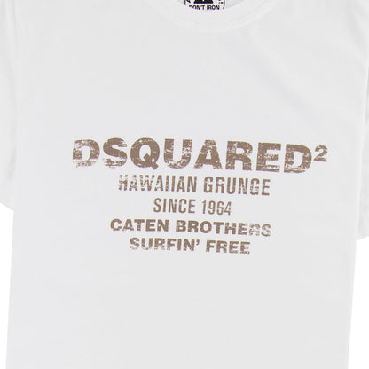 Dsquared2 Hawiian Grunge T-shirt White