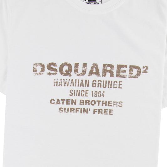 Dsquared2 Hawiian Grunge T-shirt White