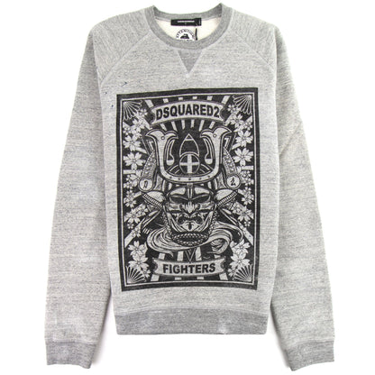 Dsquared2 Fighters Crewneck Sweatshirt Grey