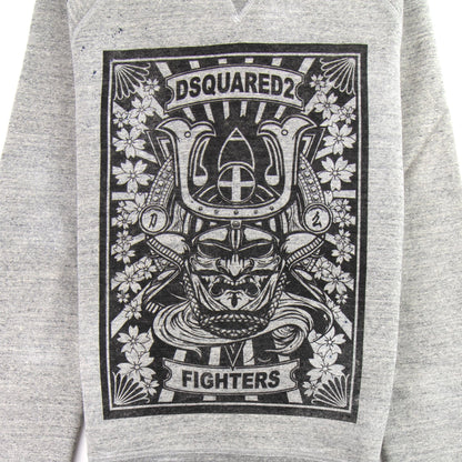 Dsquared2 Fighters Crewneck Sweatshirt Grey