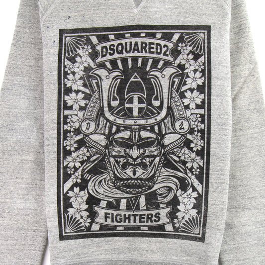 Dsquared2 Fighters Crewneck Sweatshirt Grey
