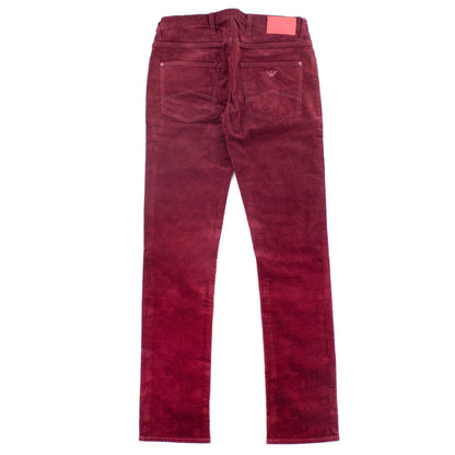 Armani Jeans Corduroy Jeans Burgundy