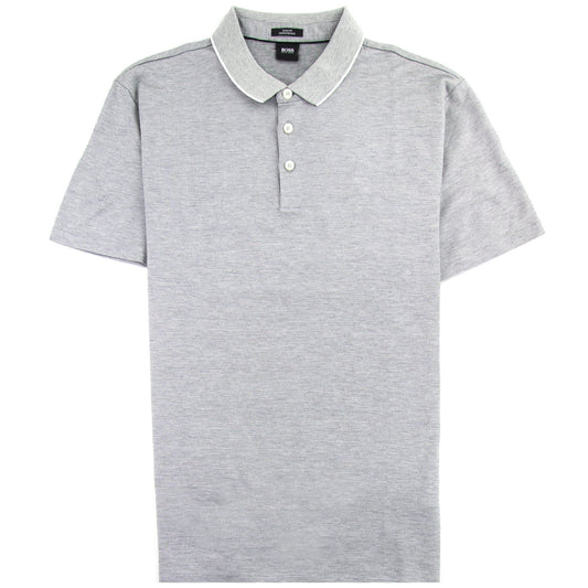 Hugo Boss Pelham Short Sleeve Polo Shirt Grey