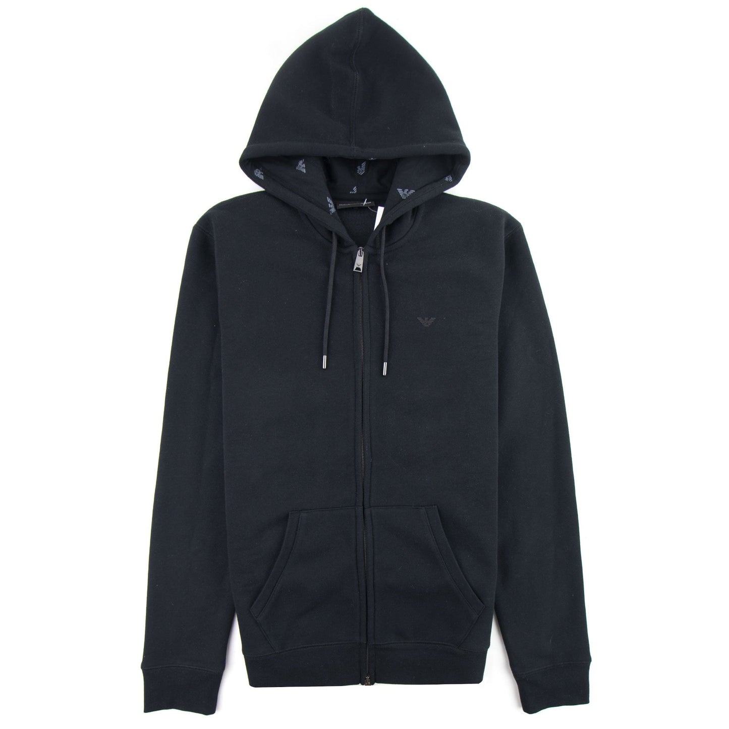 Emporio Armani Small Logo Zip Up Hoodie Nero 0999