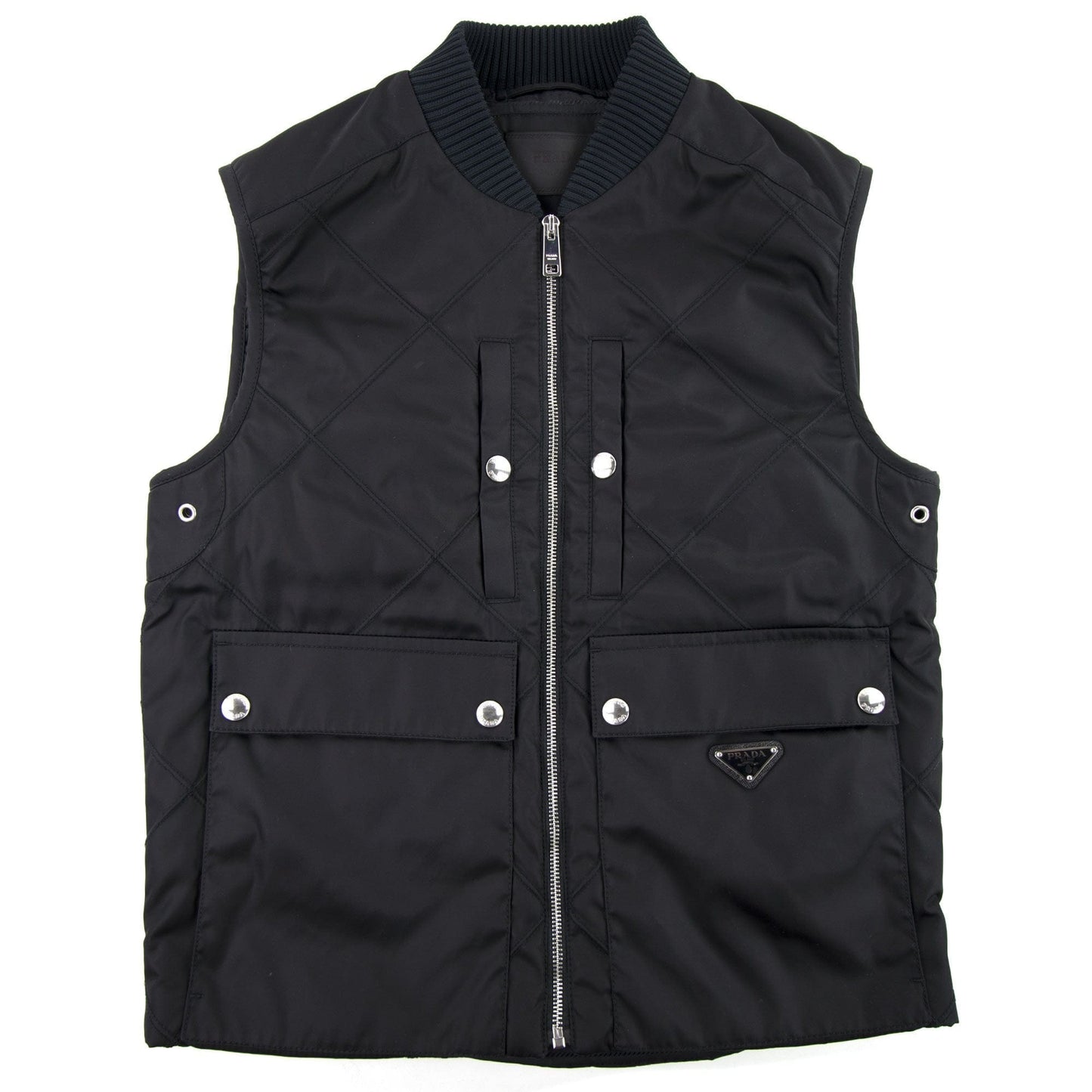 Prada Nylon Gabardine Vest Nero