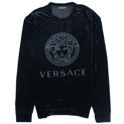 Versace Velour Medusa Tracksuit Black