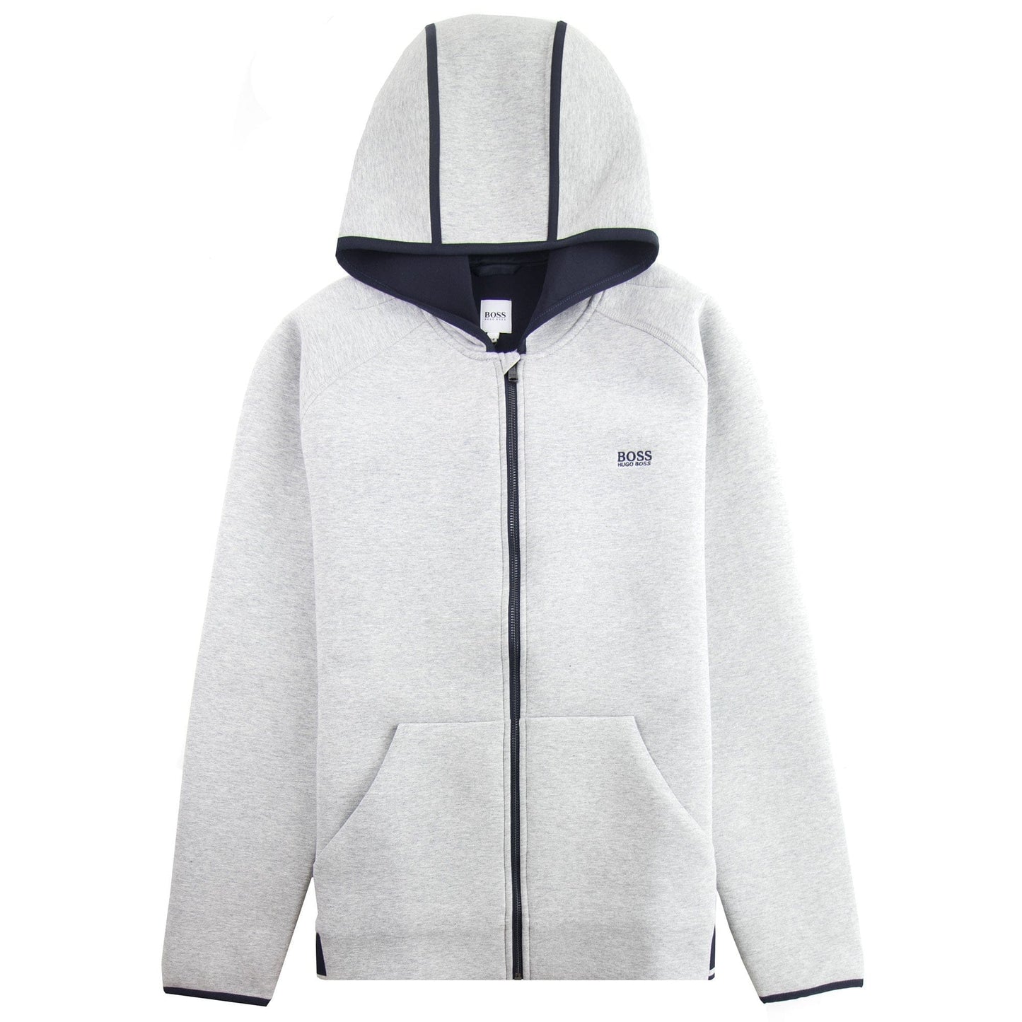 Hugo Boss Kids Small Logo Hooded Sweatshirt Grey Marl