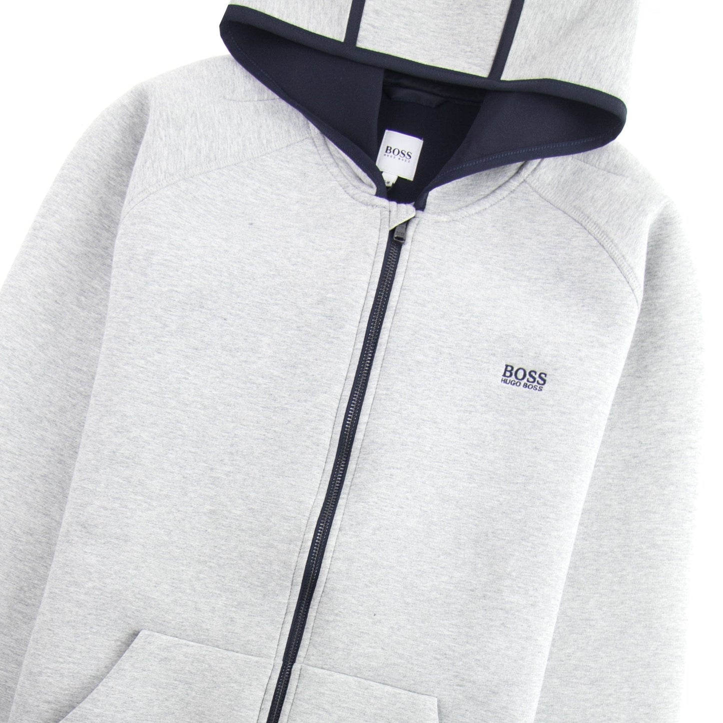 Hugo Boss Kids Small Logo Hooded Sweatshirt Grey Marl