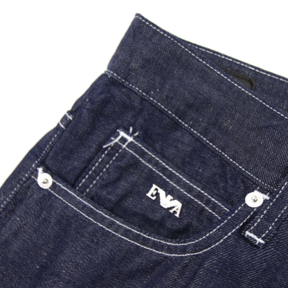 Armani Jeans J65 Contrast Stitching Denim Blue 942