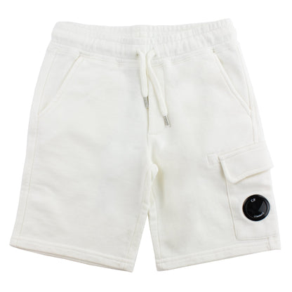 Cp Company Undersixteen Lens Logo Bermuda Shorts White 103