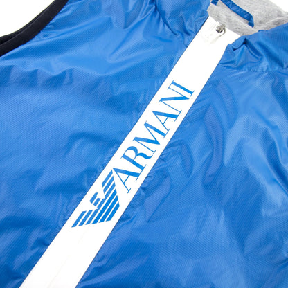 Armani Junior Armani Zip Logo Gilet Sky Blue