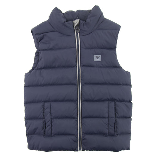 Armani Junior Padded Down Gilet Blue