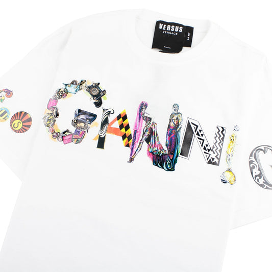 Versace Versus La Fit Gianni Print T-shirt White