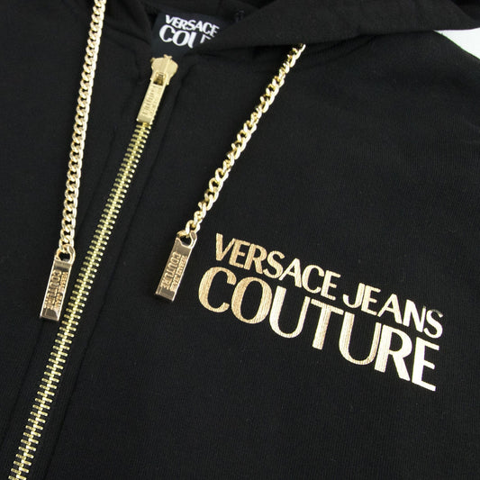 Versace Jeans Couture Chain Logo Zip Up Hoody Black