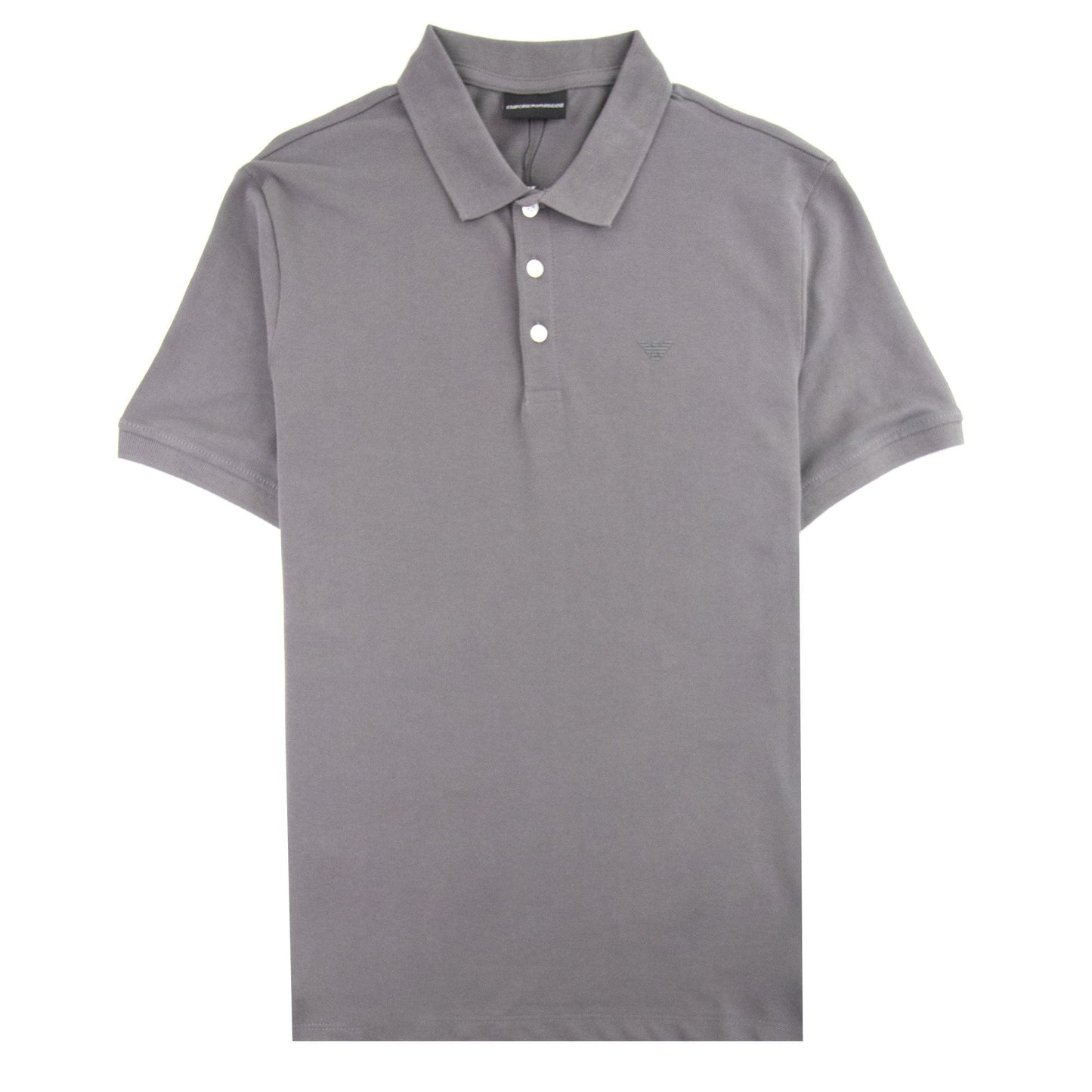 Emporio Armani Logo Short Sleeve Polo Shirt Grey 0635