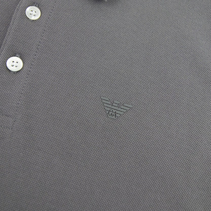 Emporio Armani Logo Short Sleeve Polo Shirt Grey 0635