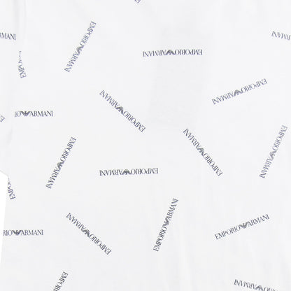 Emporio Armani All Over Print T-shirt White 0100