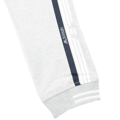 Armani Junior Logo Jogging Bottoms Grey