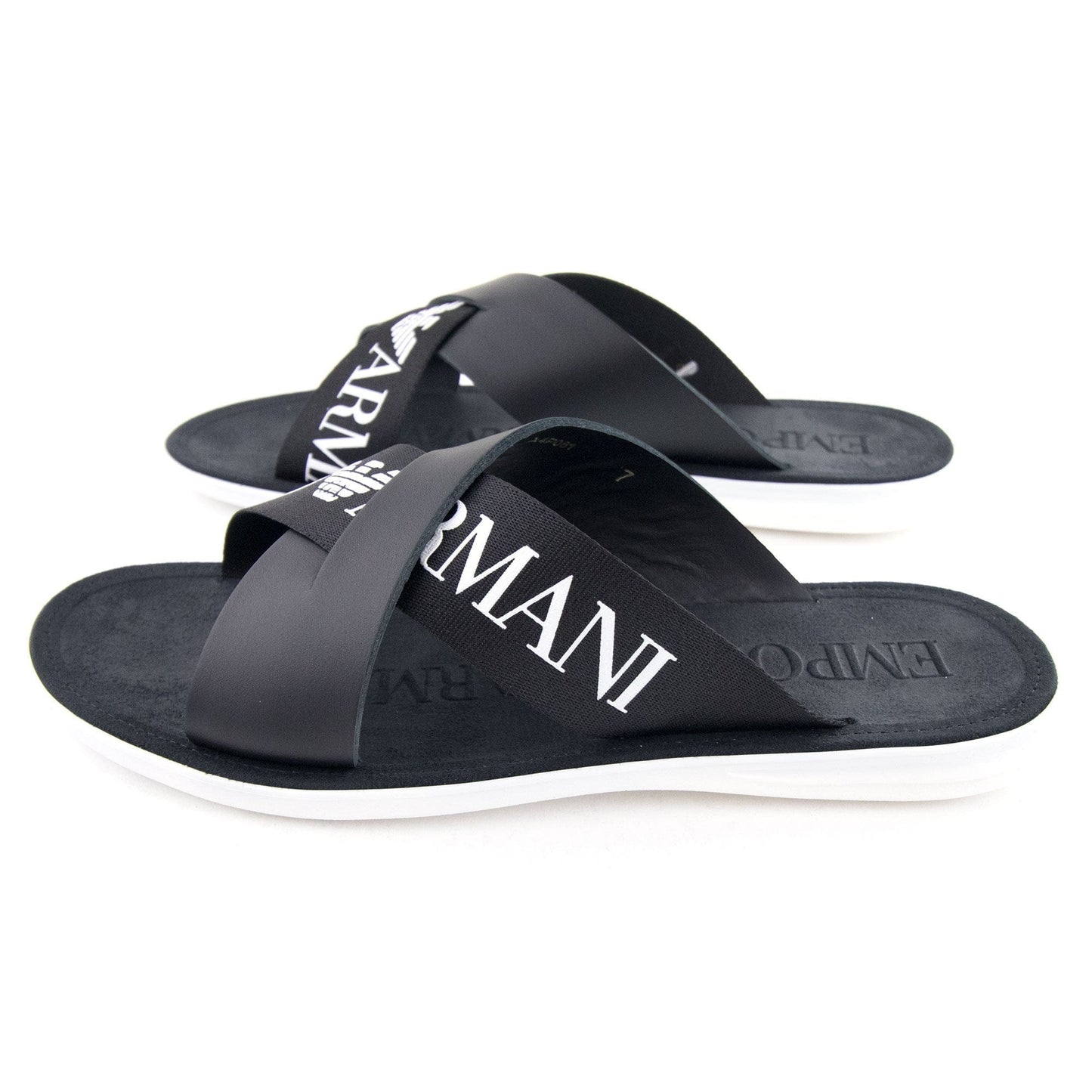 Emporio Armani Logo Sandal Black/black
