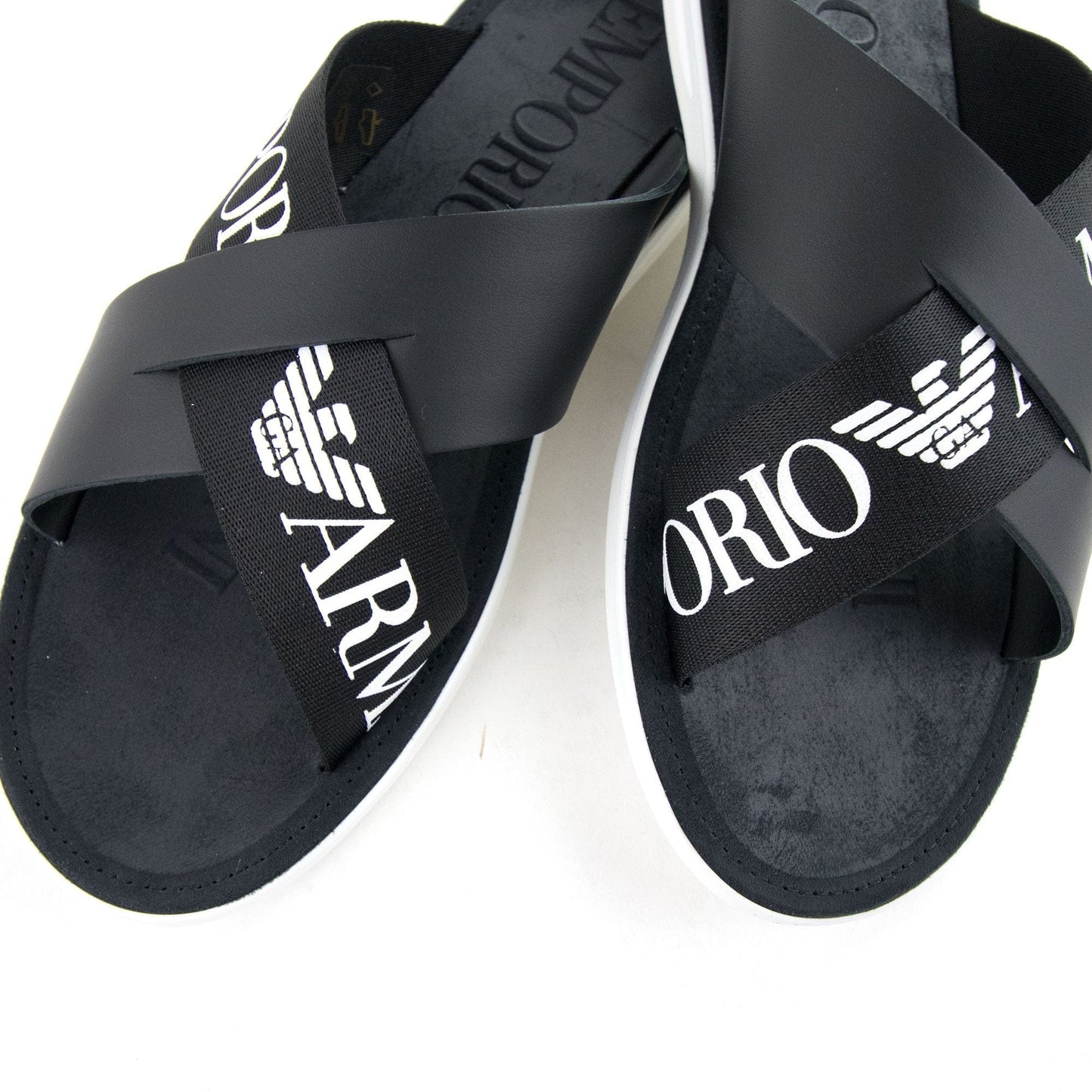Emporio Armani Logo Sandal Black/black