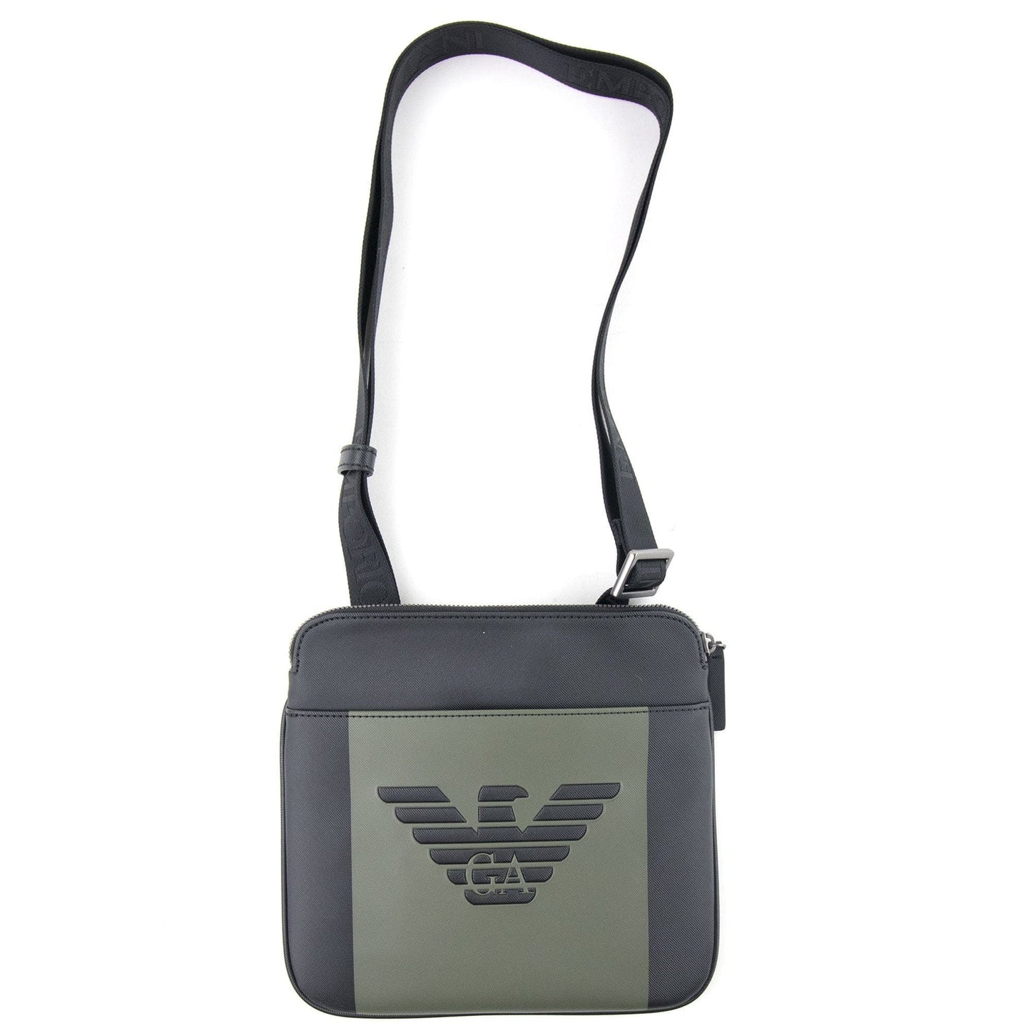 Emporio Armani Embossed Logo Cross Body Bag Khaki