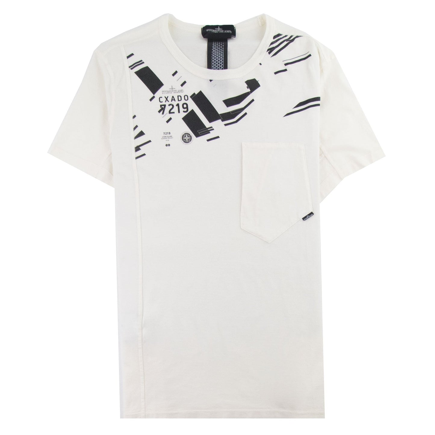 Stone Island Shadow Project 20610 Printed Catch Pocket T-shirt Natural V0099