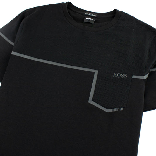 Hugo Boss Slim-fit Mixed-material T-shirt Black