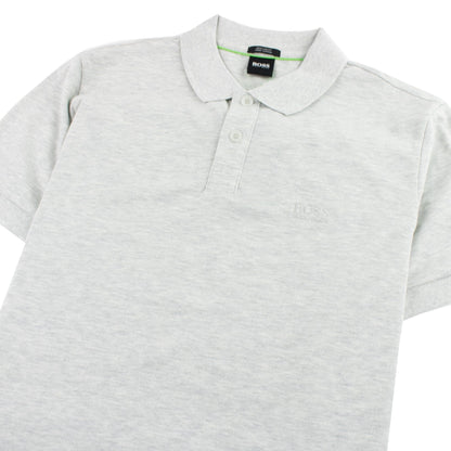 Hugo Boss Regular-fit Polo Shirt In Pima-cotton Grey