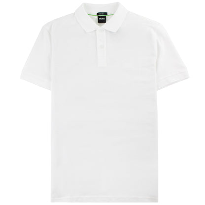 Hugo Boss Regular-fit Polo Shirt In Pima-cotton White